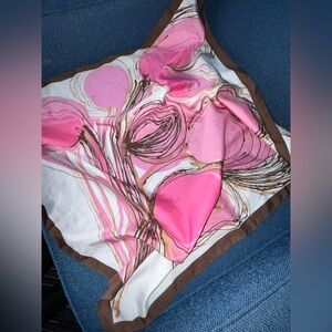Women’s 80’s Vintage Scarf Pink & Brown